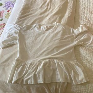 Impeccable Pig Ruffle White Top